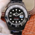 Perfect Replica Rolex Sea-Dweller Single Red 43 MM All Black Case 2824 Automatic Watch